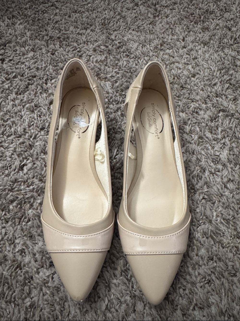 by Journee Collection Women's Pointed Toe Pump in Nude